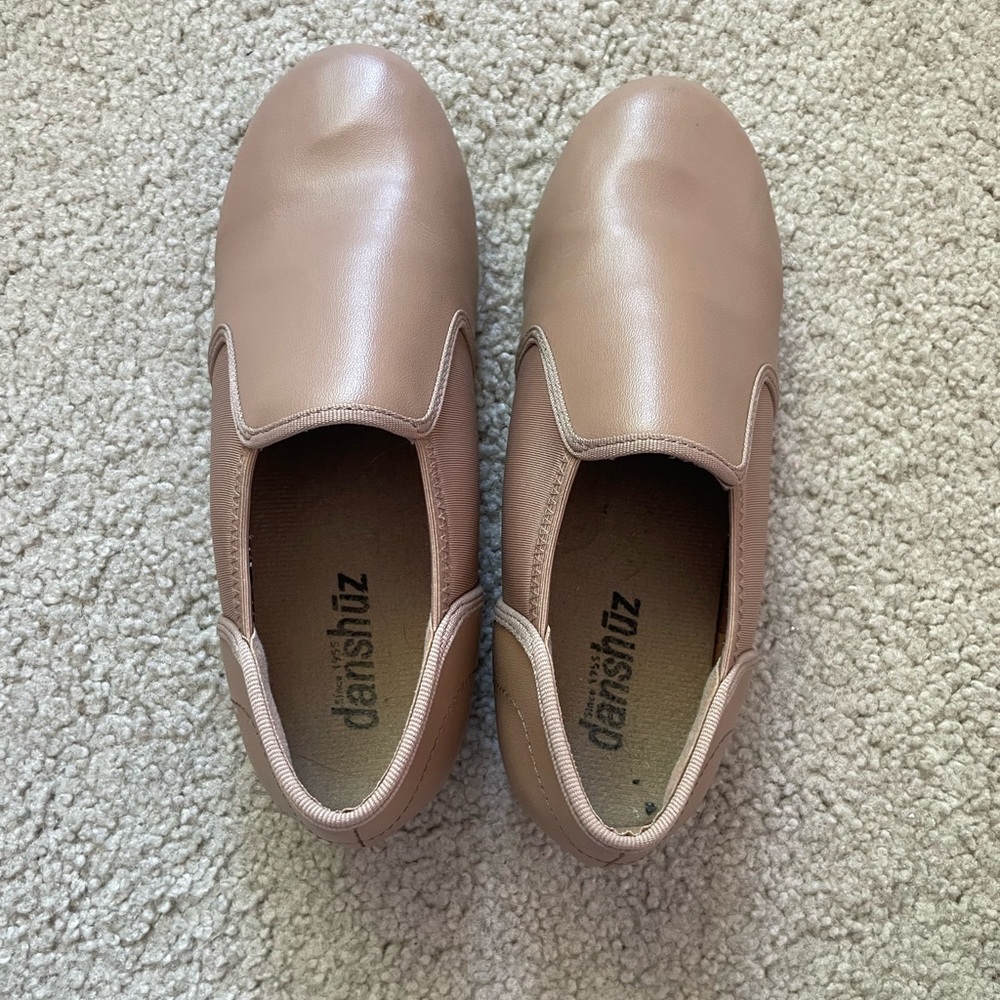 Danshuz Tan Slip-On Tap Shoes
